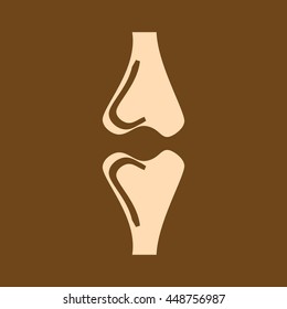 Very Useful Editable Vector icon of Bones on coffee color background. eps-10.