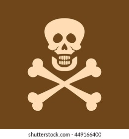 Very Useful Editable Vector icon of  Danger on coffee color background. eps-10.