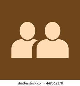 Very Useful Editable Vector icon of Team on coffee color background. eps-10.