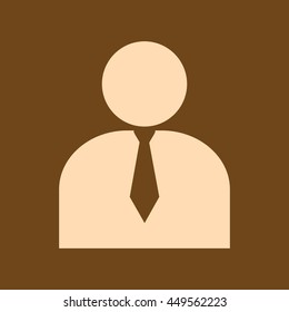 Very Useful Editable Vector icon of User on coffee color background. eps-10.