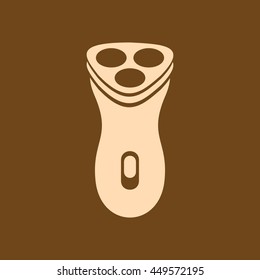 Very Useful Editable Vector icon of Shaving Trimmer on coffee color background. eps-10.
