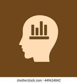 Very Useful Editable Vector icon of Head on coffee color background. eps-10.