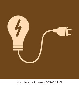 Very Useful Editable Vector icon of Idea on coffee color background. eps-10.