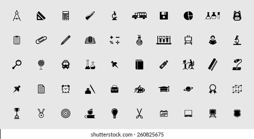 very useful education icon set