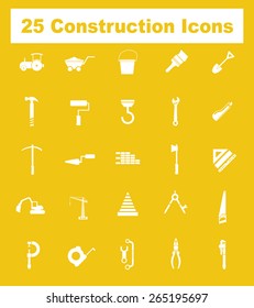 Very Useful Flat Construction Icons on UI Colors. Eps-10.