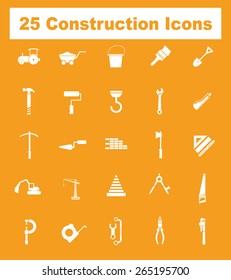 Very Useful Flat Construction Icons on UI Colors. Eps-10.