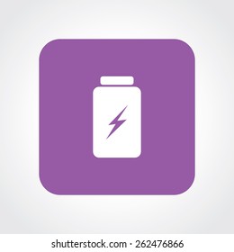 Very Useful Flat Icon of battery. Eps-10.