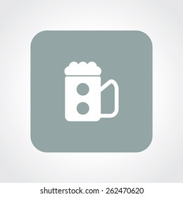 Very Useful Flat Icon of beer glass. Eps-10.