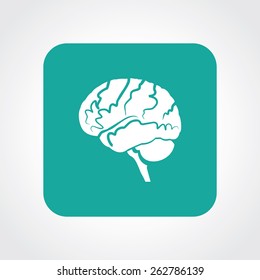 Very Useful Flat Icon of Brain. Eps-10.