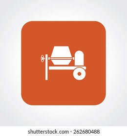 Very Useful Flat Icon of Cement Mixer. Eps-10.