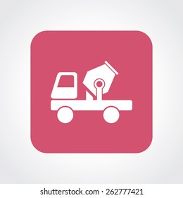 Very Useful Flat Icon of cement mixer. Eps-10.