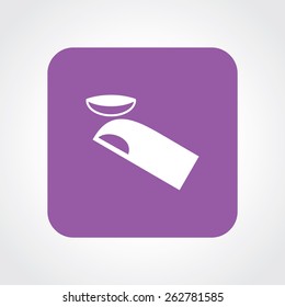 Very Useful Flat Icon of contact lens. Eps-10.