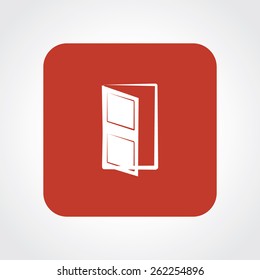 Very Useful Flat Icon of Door. Eps-10.