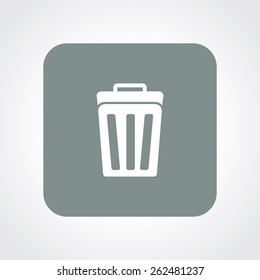 Very Useful Flat Icon of Dustbin. Eps-10.