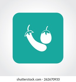 Very Useful Flat Icon of Eggplant. Eps-10.