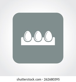 Very Useful Flat Icon of Eggs Tray. Eps-10.