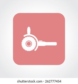 Very Useful Flat Icon of electric hand saw. Eps-10.