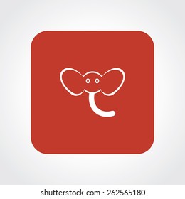 Very Useful Flat Icon of elephant. Eps-10.