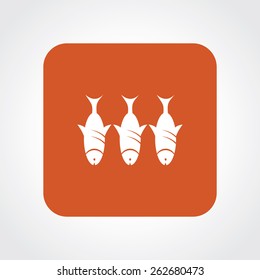 Very Useful Flat Icon of Fish. Eps-10.