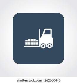 Very Useful Flat Icon of Fork Lift . Eps-10.