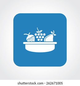 Very Useful Flat Icon of Fruit Basket. Eps-10.
