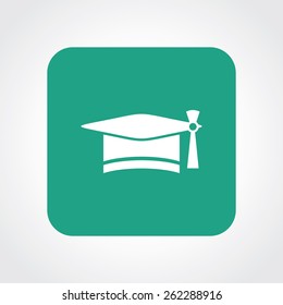 Very Useful Flat Icon of graduation cap. Eps-10.
