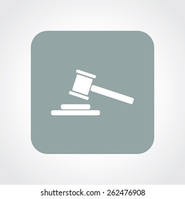Very Useful Flat Icon of Hammer judge. Eps-10.
