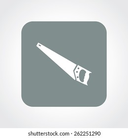Very Useful Flat Icon of Hand Saw. Eps-10.