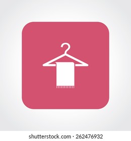Very Useful Flat Icon of hanger & towel. Eps-10.