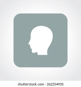 Very Useful Flat Icon of head. Eps-10.