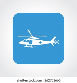Very Useful Flat Icon of helicopter. Eps-10.