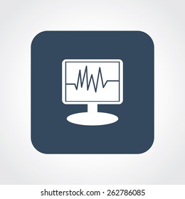 Very Useful Flat Icon of ICU Monitor. Eps-10.