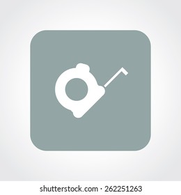 Very Useful Flat Icon of Inch Tape. Eps-10.