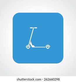 Very Useful Flat Icon of kids scooter. Eps-10.