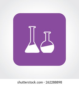 Very Useful Flat Icon of lab glass. Eps-10.