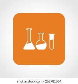 Very Useful Flat Icon of lab glass. Eps-10.