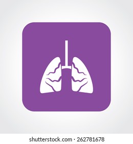 Very Useful Flat Icon of lungs. Eps-10.
