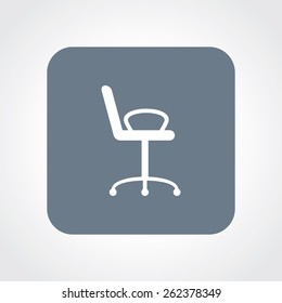 Very Useful Flat Icon of office chair. Eps-10.