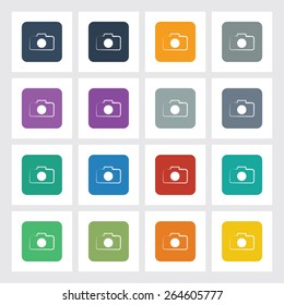 Very Useful Flat Icon of Photo with Different UI Colors. Eps-10.