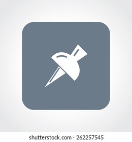 Very Useful Flat Icon of Push Pin. Eps-10.