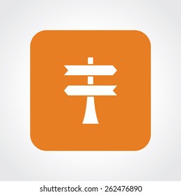 Very Useful Flat Icon of Road blank sign. Eps-10.