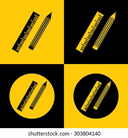 Very Useful Flat Icon of Ruler. Eps-10