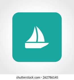 Very Useful Flat Icon of sail boat . Eps-10.