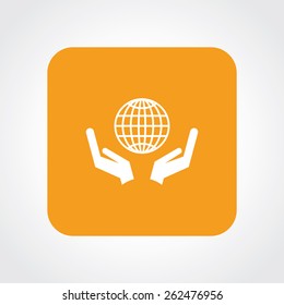 Very Useful Flat Icon of save earth. Eps-10.