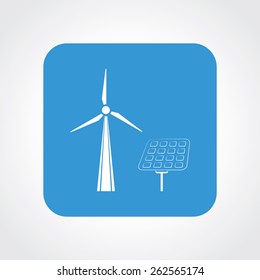Very Useful Flat Icon of solar panel. Eps-10.