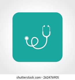 Very Useful Flat Icon of stethoscope. Eps-10.