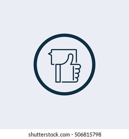 Very Useful Flat Icon of thumbs up