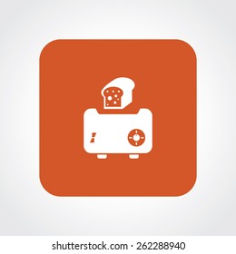 Very Useful Flat Icon of toaster. Eps-10.