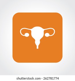 Very Useful Flat Icon of Uterus. Eps-10.