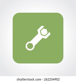 Very Useful Flat Icon of Wrench. Eps-10.